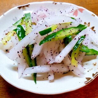 お弁当に☆大根と胡瓜のゆかり和え